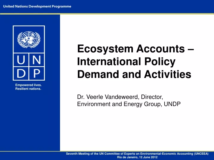ecosystem accounts international policy demand