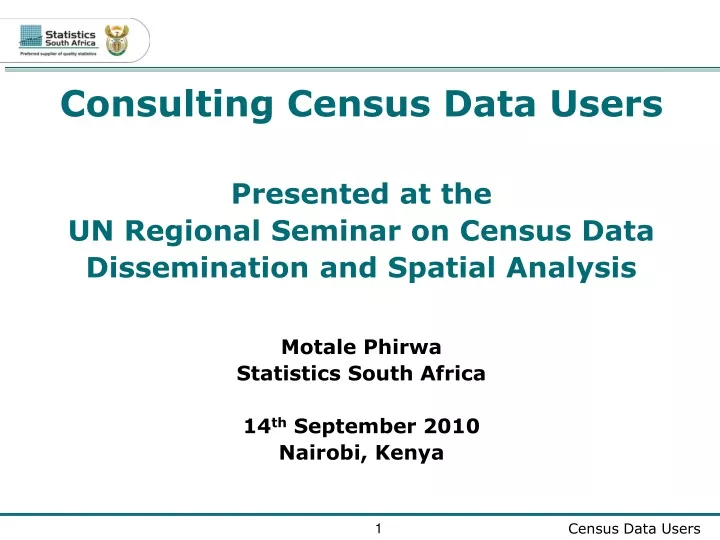 consulting census data users presented