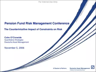 Pension Fund Risk Management Conference