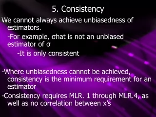 5. Consistency