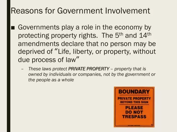 reasons for government involvement