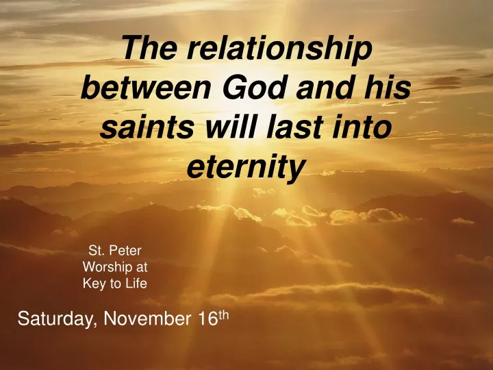 st peter worship at key to life