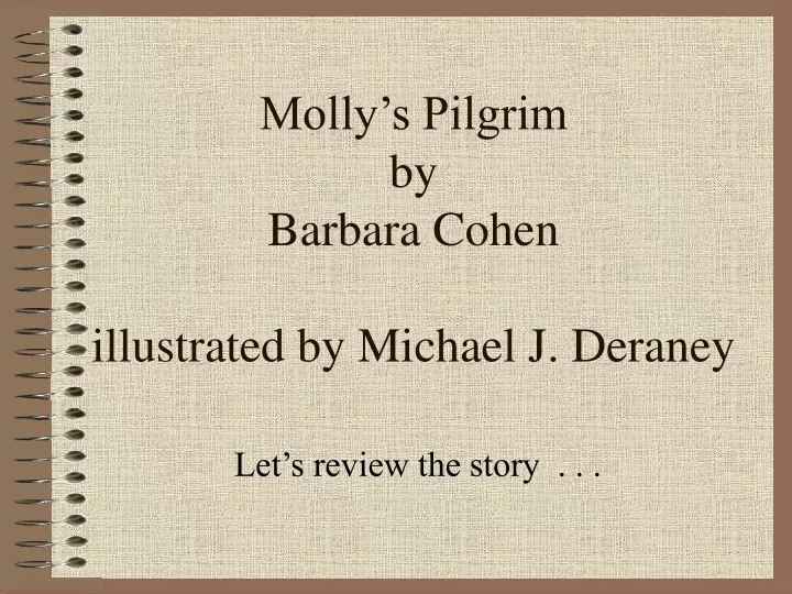 molly s pilgrim by barbara cohen illustrated by michael j deraney