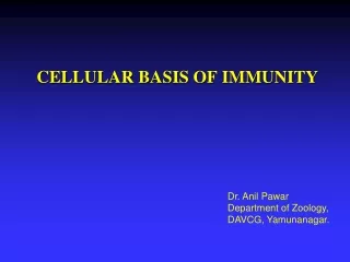 CELLULAR BASIS OF IMMUNITY