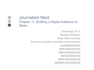 Journalism Next: Chapter 11: Building a Digital Audience for News