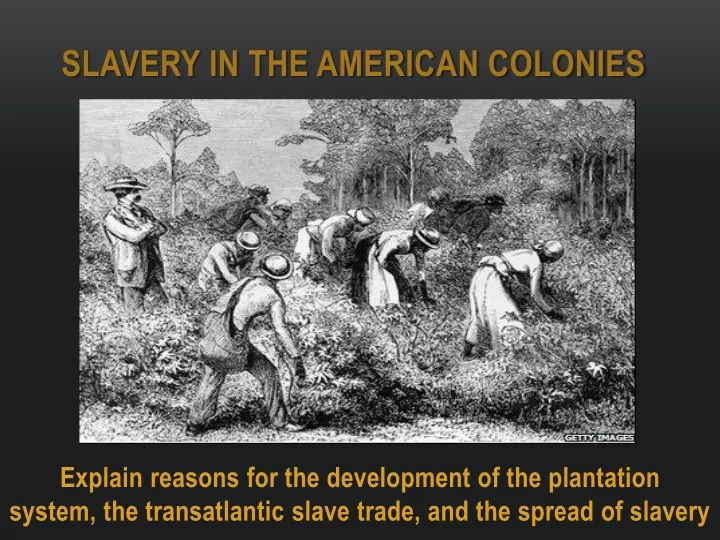 slavery in the american colonies