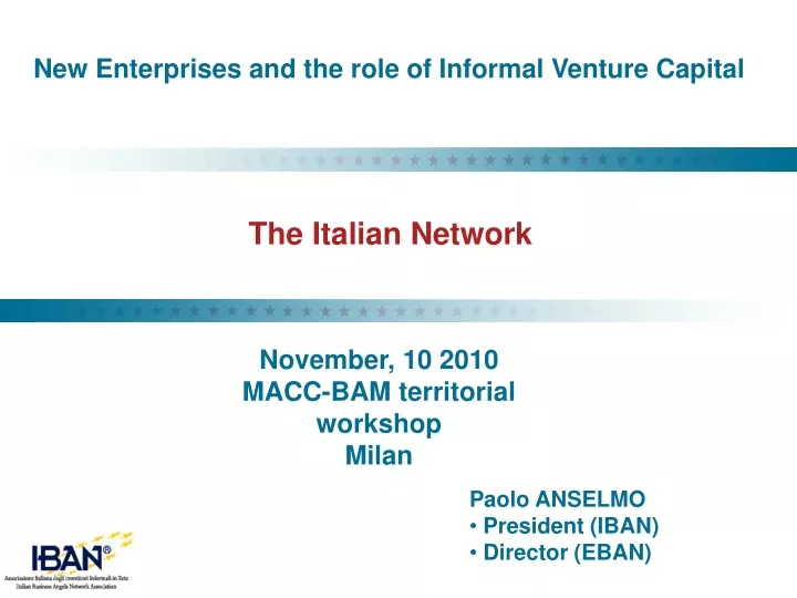 new enterprises and the role of informal venture