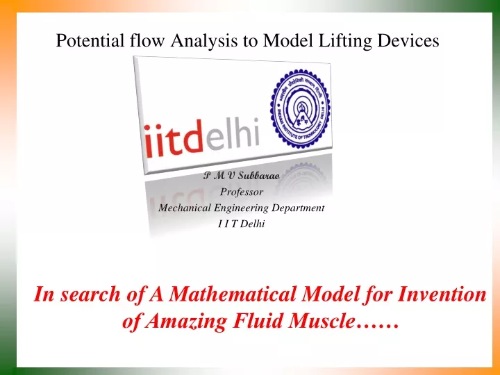 potential flow analysis to model lifting devices
