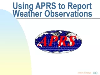 Using APRS to Report  Weather Observations