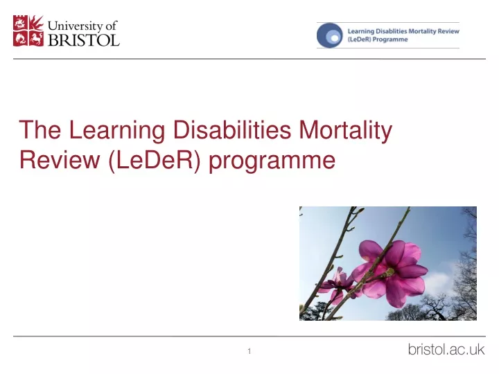 the learning disabilities mortality review leder