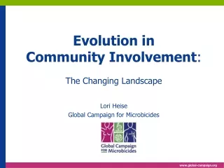 Evolution in  Community Involvement : The Changing Landscape