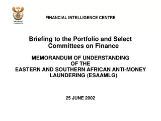 FINANCIAL INTELLIGENCE CENTRE