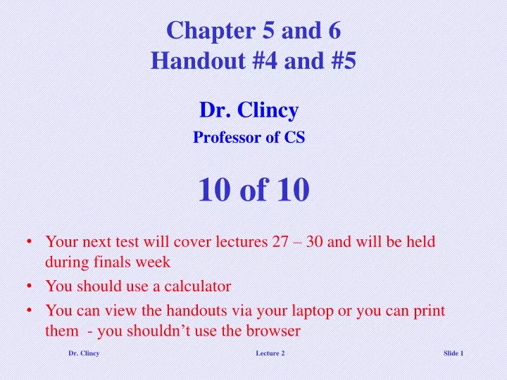 chapter 5 and 6 handout 4 and 5