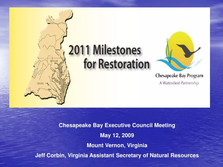 chesapeake bay executive council meeting