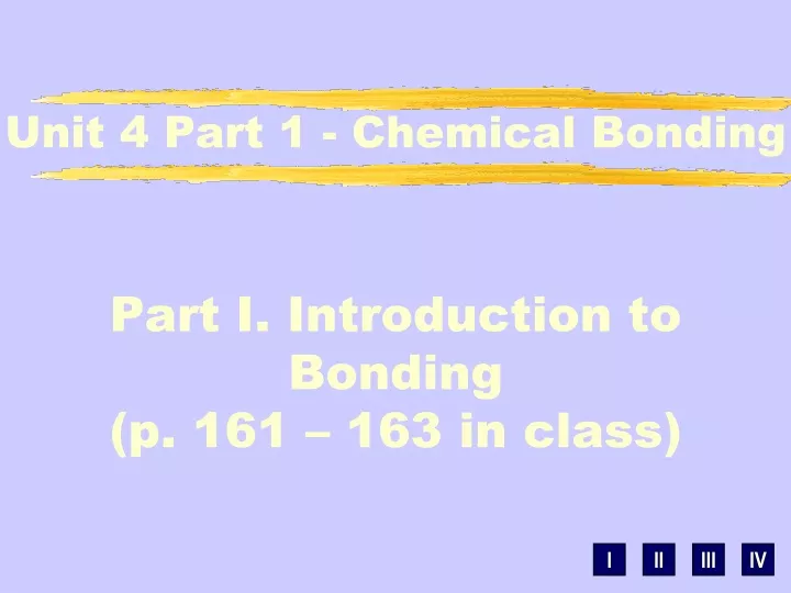 unit 4 part 1 chemical bonding