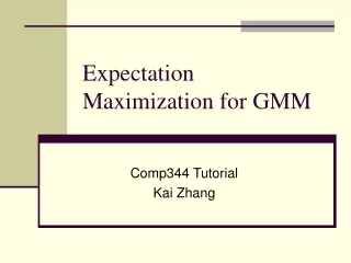 Expectation Maximization for GMM