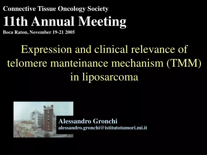 connective tissue oncology society 11th annual