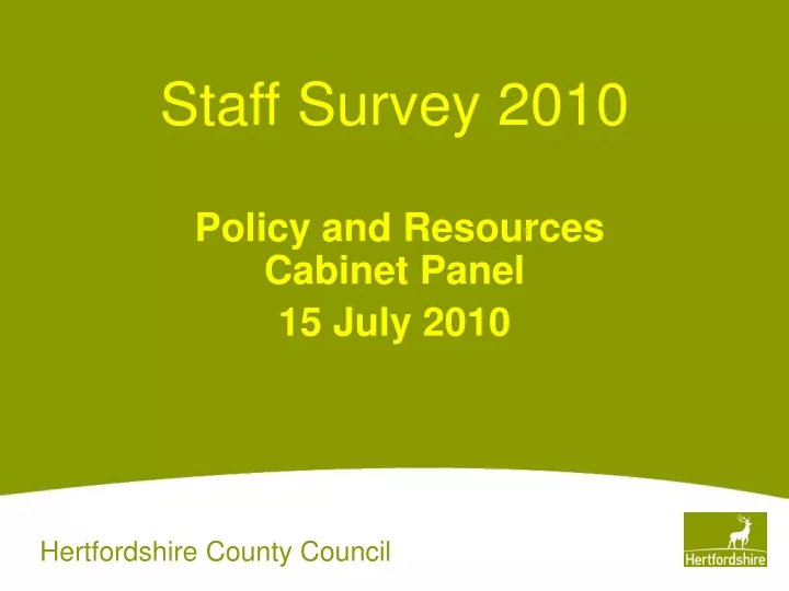 staff survey 2010