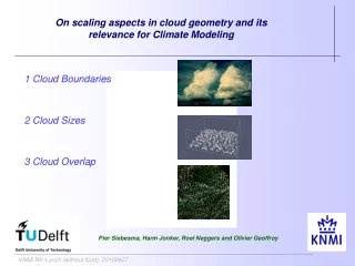 On scaling aspects in cloud geometry and its relevance for Climate Modeling