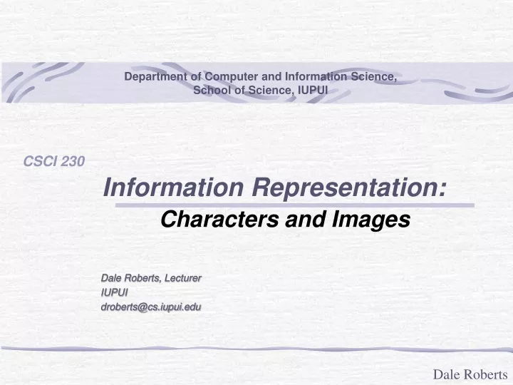 information representation characters and images