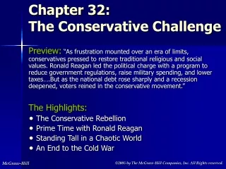 Chapter 32:  The Conservative Challenge