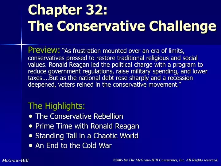 chapter 32 the conservative challenge