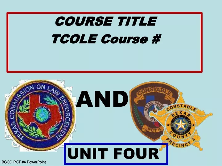 course title tcole course