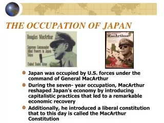 THE OCCUPATION OF JAPAN