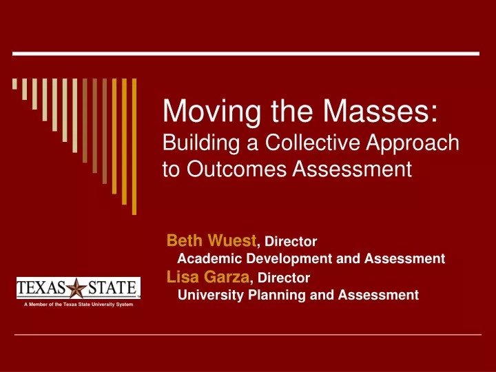 moving the masses building a collective approach to outcomes assessment