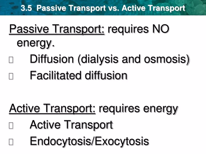 3 5 passive transport vs active transport