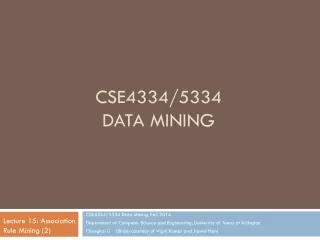 CSE4334/5334   Data Mining