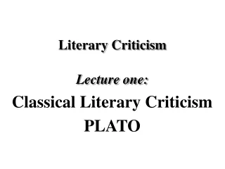 Literary Criticism