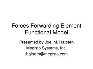 Forces Forwarding Element Functional Model