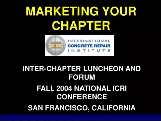 MARKETING YOUR CHAPTER