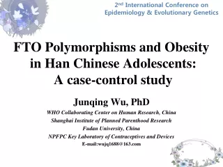 FTO Polymorphisms and Obesity  in Han Chinese Adolescents:  A case-control study