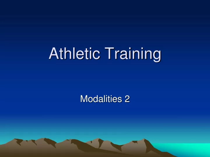 athletic training