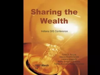 Sharing the Wealth