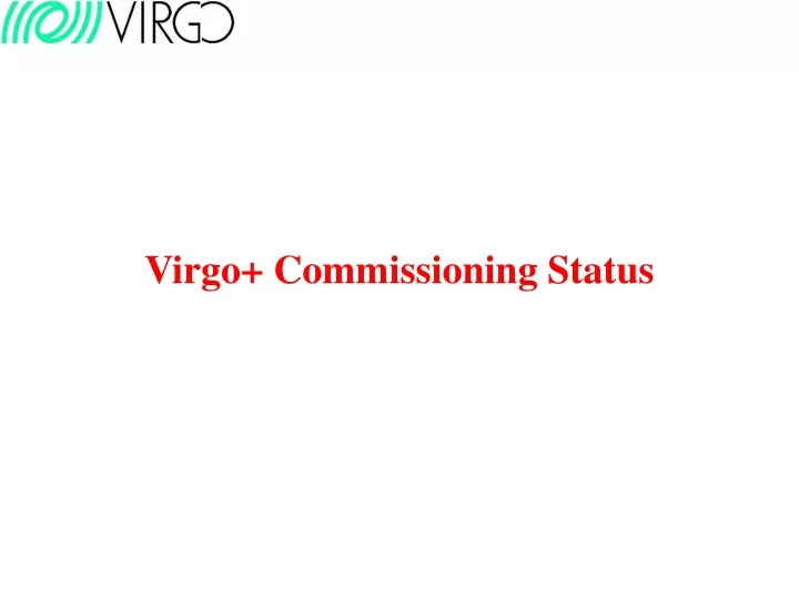 virgo commissioning status
