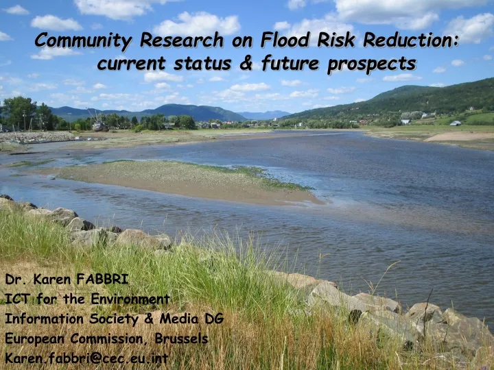 community research on flood risk reduction