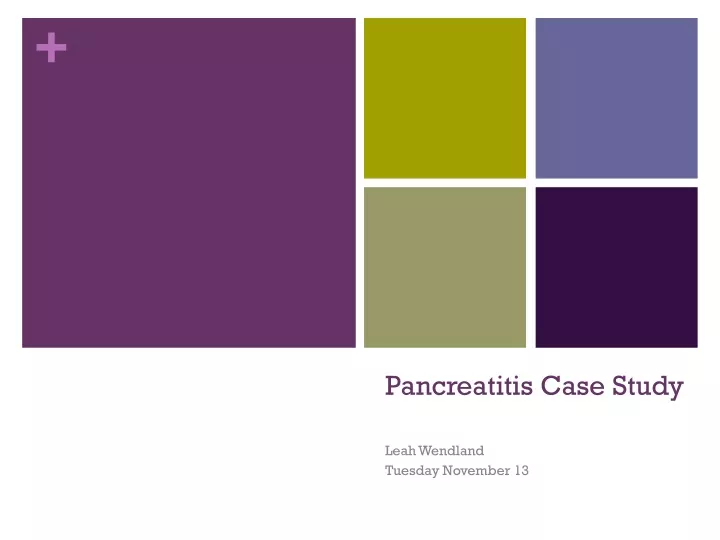 pancreatitis case study