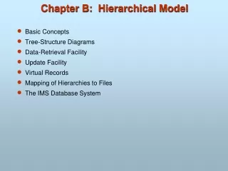 Chapter B:  Hierarchical Model