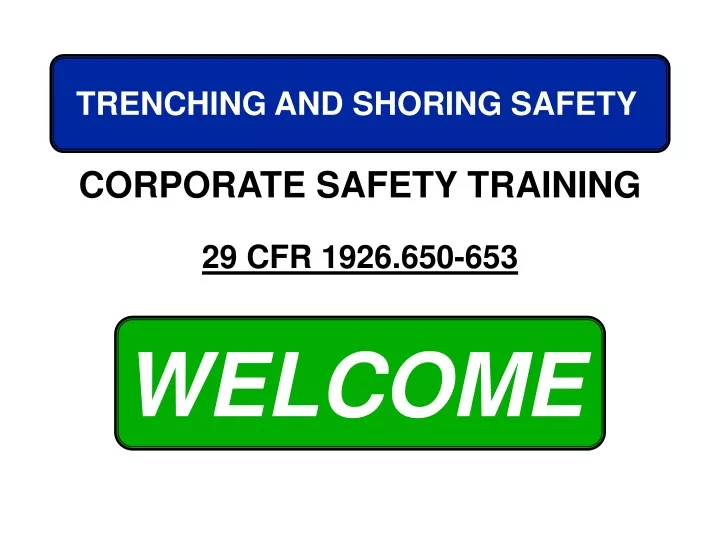 trenching and shoring safety