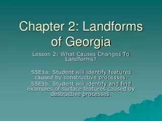 Chapter 2: Landforms of Georgia