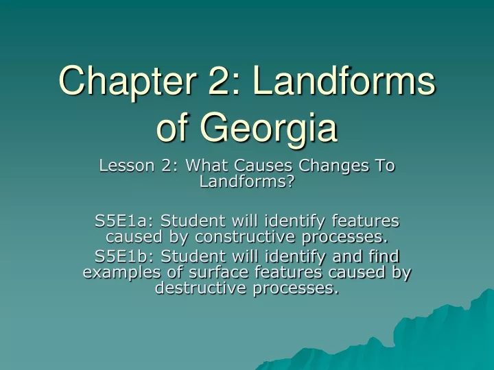 chapter 2 landforms of georgia