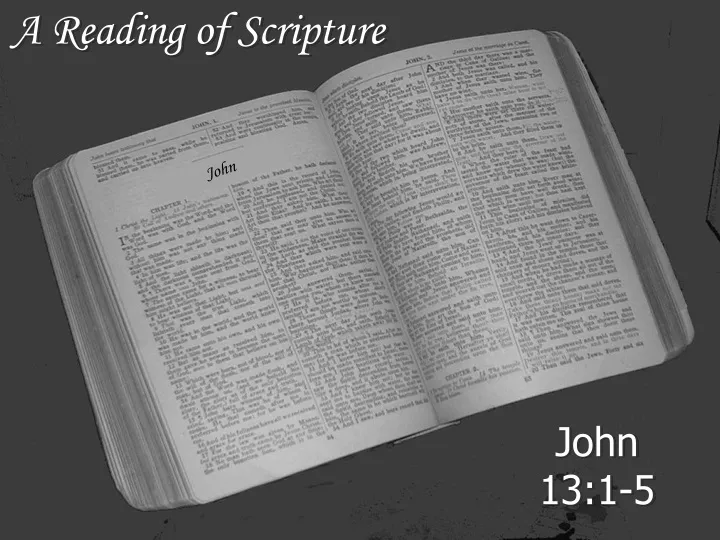 a reading of scripture