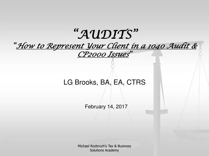 audits how to represent your client in a 1040