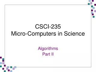 CSCI-235 Micro-Computers in Science