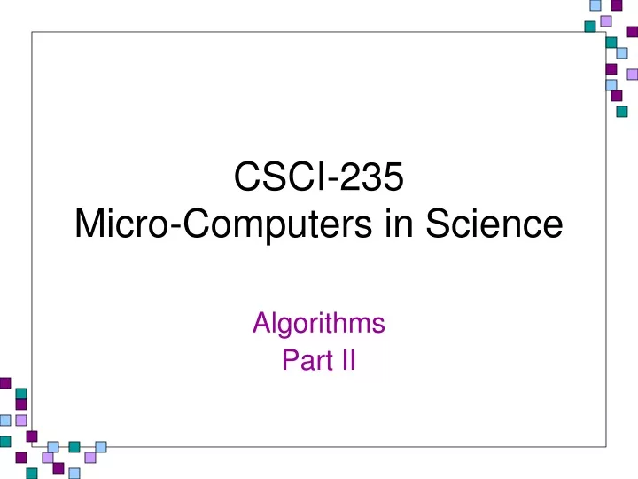 csci 235 micro computers in science