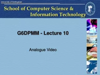 G6DPMM - Lecture 10