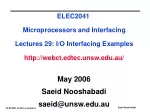 Microprocessors and Interfacing: I/O Examples and Conversion - slide 1